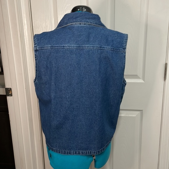 Don’t Mess With Texas VTG Fully Embroidered Beaded Denim Cotton Vest - Picture 4 of 5